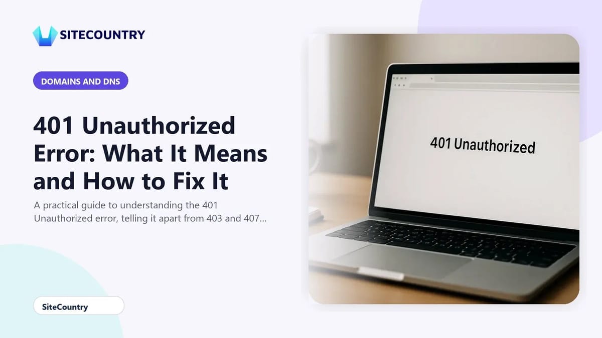 401 Unauthorized Error: What It Means and How to Fix It
