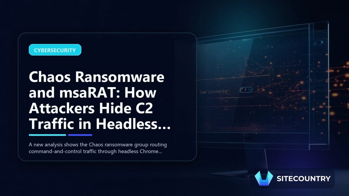 Chaos Ransomware and msaRAT: How Attackers Hide C2 Traffic in Headless Browsers