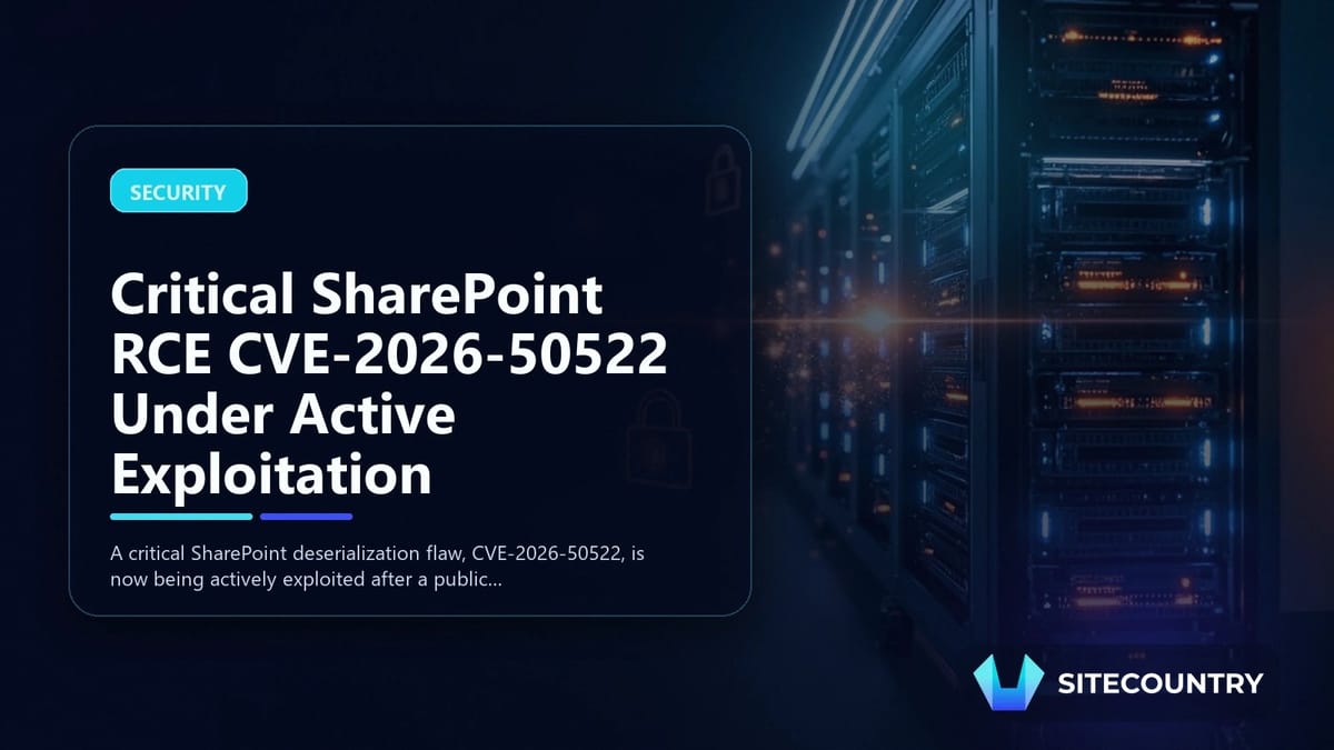 Critical SharePoint RCE CVE-2026-50522 Under Active Exploitation