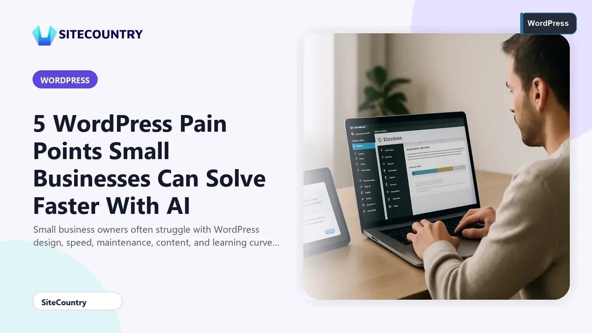 5 WordPress Pain Points Small Businesses Can Solve Faster With AI