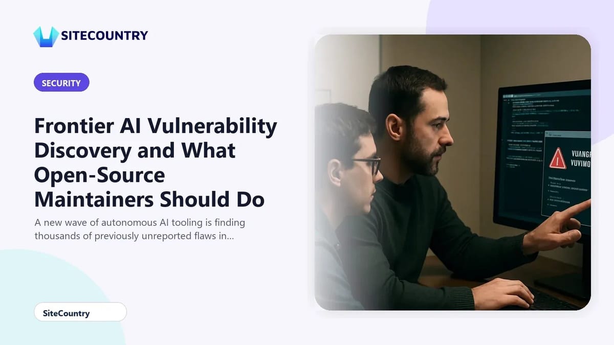 Frontier AI Vulnerability Discovery and What Open-Source Maintainers Should Do