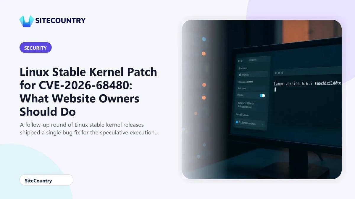Linux Stable Kernel Patch for CVE-2026-68480: What Website Owners Should Do
