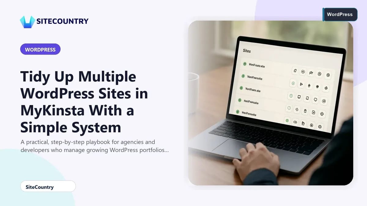 Tidy Up Multiple WordPress Sites in MyKinsta With a Simple System