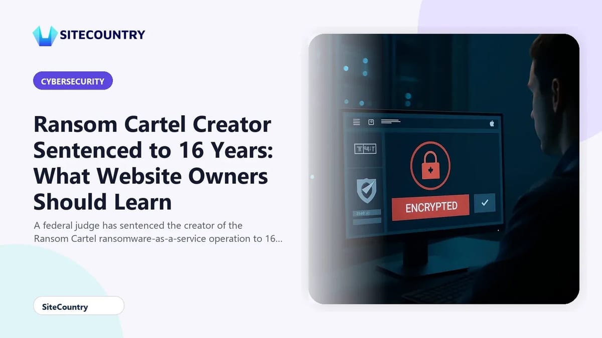 Ransom Cartel Creator Sentenced to 16 Years: What Website Owners Should Learn